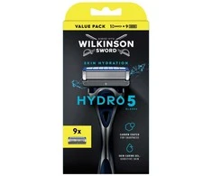 Barzdaskutė Wilkinson Sword „Hydro 5“ odos apsaugos skustuvas + 9 galvutės