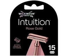 Wilkinson Intuition Rose Gold tris kartus padengti peiliukai 15 vnt.