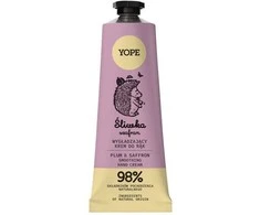 Yope Natūralus švelninamasis rankų kremas „Slyva ir šafranas“, 50 ml
