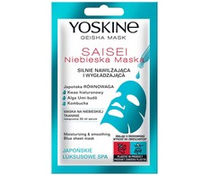 DAX Yoskine Geisha Mask lakštinė veido kaukė ant mėlyno saisei audinio 20ml