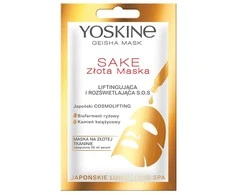 Yoskine Geisha Sake Gold Lifting Mask stangrinamoji lakštinė veido kaukė, 20 ml