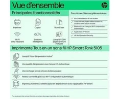Spausdintuvas Hewlett Packard (HP) Daugiafunkcinis įrenginys HP Smart Tank 5105 (1F3Y3A)