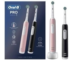 Procter Gamble „Oral-B Series 1 DUO“ elektrinis dantų šepetėlis, juodas/rožinis