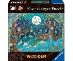 Ravensburger Medinė dėlionė 500 vnt. - Magiškas miškas