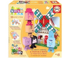 Dėlionė Educa Kūdikių žaidimai 3D THE KUBIS, THE FARM MILL 2-4metų