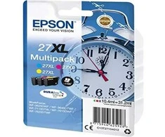 EPSON 27XL žadintuvo kasetė – žydra, purpurinė ir geltona – 3x10,4 ml – 100 puslapių