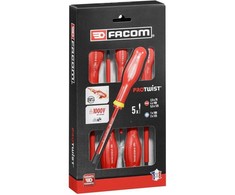 5 „Tournvis Protwist“ izoliuotų 1000 V „Facom“ – AT5VE.PB antgalių dėžutė (pristatoma su 3 atsuktuvais + 2 antgaliais)