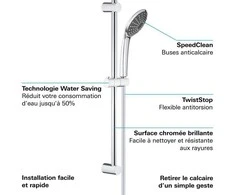 Grohe - 1-as reaktyvinis dušo komplektas su baru