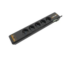 Infosec S5 USB NEO Juodas 5 x gniazdo jungiama į tinklą 230 V 1,5 m