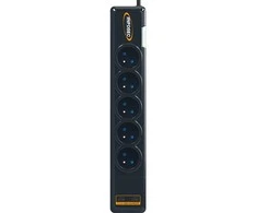 Infosec S5 USB NEO Juodas 5 x gniazdo jungiama į tinklą 230 V 1,5 m