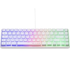 THE G-LAB pusiau mechaninė 60 % žaidimų klaviatūra, USB, AZERTY, KEYZ-HYDROGEN-W/FR