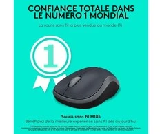 Bevielė pelė Logitech M185 pilka