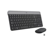 Logitech MK470 Slim Wireless Combo, belaidė klaviatūra ir pelė, Prancūzų išdėstymas (Azerty), Grafito spalvos