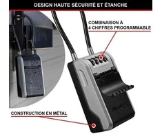 MASTER LOCK - Išorinė raktų dėžutė su lanksčia rankena - Naujas dizainas - Didelė talpa - Aukštas saugumas - 19,6 x 7,6 x 5,6 cm