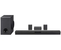 Namų kino sistema LG SQC4R garso juosta - Belaidis žemųjų dažnių garsiakalbis ir galiniai garsiakalbiai - 4,1 - 220 W - Dolby Digital - Bluetooth - Juodas