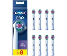 „Oral-B“ dantų šepetėlio galvutė ORAL-B BRAUN ŠEPETĖLIŲ GALVUTĖS EB18-8 WHITE3D
