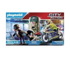 Playmobil – policijos motociklas: pinigų plėšiko persekiojimas (70572)