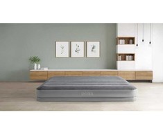 Pripučiamas čiužinys INTEX Queen Dura-Beam, Prestige Downy Airbed su USB pompa, 152x203x30cm