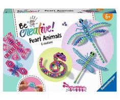 Ravensburger kūrybinis rinkinys „BeCreative: karoliukų gyvūnėliai“, nuo 6 m.