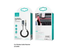 Mašininis AUX (3.5m) - Bluetooth 5.0 audio adapteris USAMS, juodas