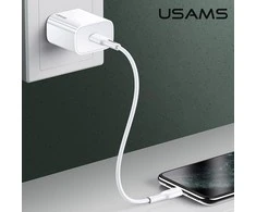 USAMS kelioninis įkroviklis 20W USB-C PD, Baltas