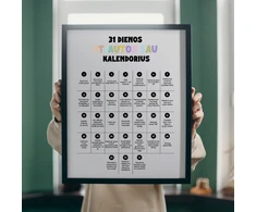 EQhub „31 dienos atjautos sau kalendorius“ - ugdantys plakatai emocinio intelekto lavinimui, dekoracijos vaiko kambariui ar klasei - A3 formatu