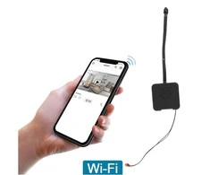 WIFI kameros modulis "Look Cam", Akumuliatoriai: 8800 mAh (~30 val) (+20 Eur), Atminties kortelės talpa: 64 Gb Micro SD (+24 Eur), Maitinimo adapteris: 220-5V 1.4A (+16 Eur)