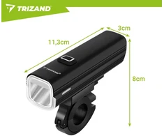 1000lm LED bike light + Trizand rear light