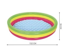 BESTWAY pripučiamas baseinas RAINBOW 152 cm x 30 cm (51103)