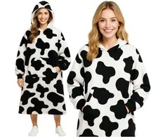 XXL sweatshirt - juodas and baltas blanket Ruhhy 26538
