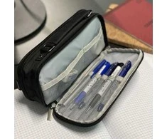 Double extendable pencil case - juodas Maaleo 24516
