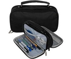 Double extendable pencil case - juodas Maaleo 24516