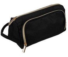Double extendable pencil case - juodas Maaleo 24502