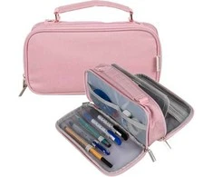 Double extendable pencil case - pink Maaleo 24517