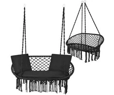 Huśtawka Gardlov double juodas crow's nest swing