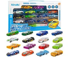 „Iso Trade“ spalvingi automobiliai/spyruoklės 1:64 - 16 vnt. 26319