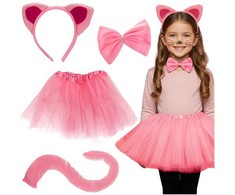 Kitten Costume - Rožinė 4-Piece Kruzzel 26517