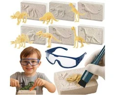 Dinozaurų kasinėjimų rinkinys vaikams Kruzzel su 6 modeliais