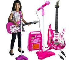 Kruzzel Gitara + mikrofonas + stiprintuvas rose 22407