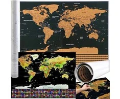 Pasaulio žemėlapio nutrinama kortelė su vėliavėlėmis Malatec WORLD