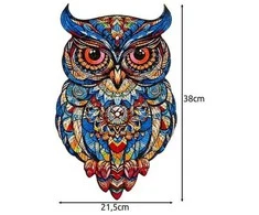 Išskirtinė įdomi medinė dėlionė - Pelėda Kruzzel 24551