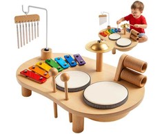 Medinis edukacinis muzikinis stalas Kruzzel 26903, 24,5x38,5x23,5 cm