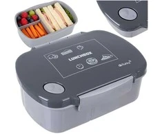 Sniadaniowkalunchbox Ruhhy pietų dėžutė 800 ml pilka - sandarus dangtelis su vožtuvu, saugu mikrobangų krosnelėje, indaplovėje ir šaldiklyje