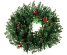 Ruhhy Kalėdinis vainikas durims Dekoratyvinis ornamentas Ornamentas 60cm Tankus XXL