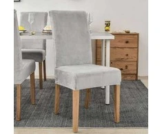 Kėdės užvalkalas - pilka velvet Ruhhy 22979