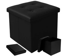 Folding pouffe juodas Ruhhy 25779