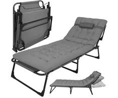 Folding garden lounger 192x68x28cm Trizand