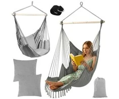 Swing - hanging chair 210cm pilka Gardlov