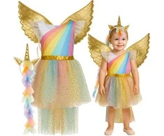 3-piece unicorn costume 110-116cm Kruzzel 26676