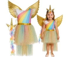 3-piece unicorn costume 122-128cm Kruzzel 26675
